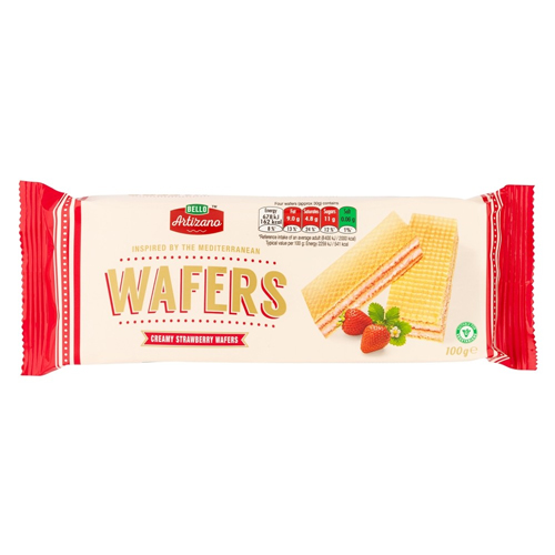BELLO ARTIZANO STRAWBERRY CREAM WAFERS 100G