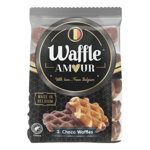 WAFFLE AMOUR CHOCOLATE WAFFLES 5PK 300G