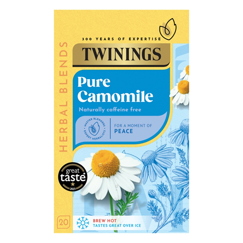TWININGS PURE CAMOMILE 20 TEA BAGS 30G