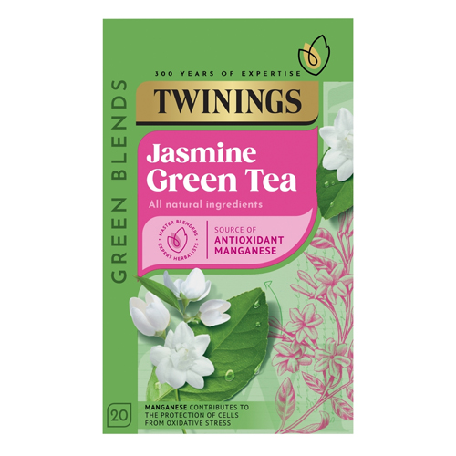 TWININGS JASMINE GREEN TEA 20 SINGLE TEA BAGS 50G