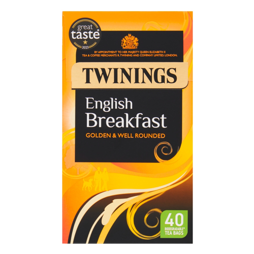 TWININGS ENGLISH BREAKFAST TEA 40'S 100G