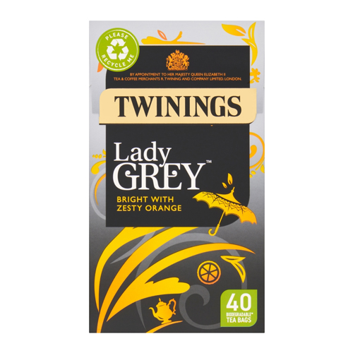 TWININGS THE EARL GREY 40 PLANT-BASED TEA BAGS 100G