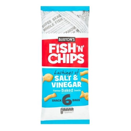 BURTONS FISH & CHIPS SALT & VINEGAR 6PK 25G