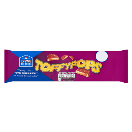 LYONS BISCUITS TOFFYPOPS PMP £1.29 120G