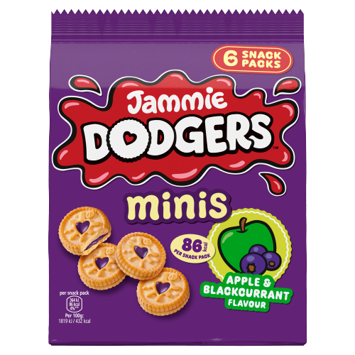 JAMMIE DODGERS APPLE & BLACKCURRANT MINIS 120G