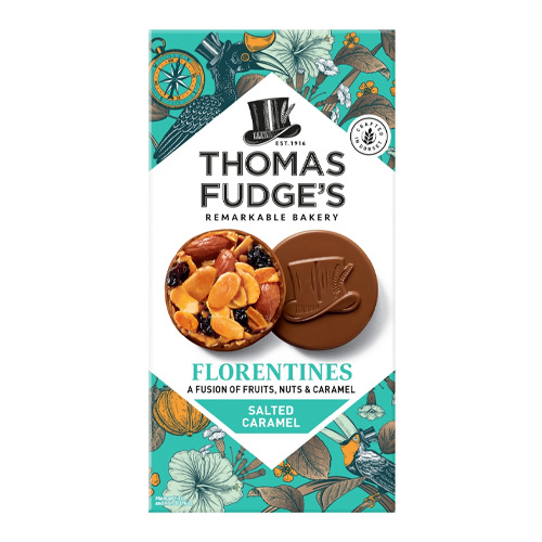 THOMAS FUDGE'S SALTED CARAMEL FLORENTINES 114G