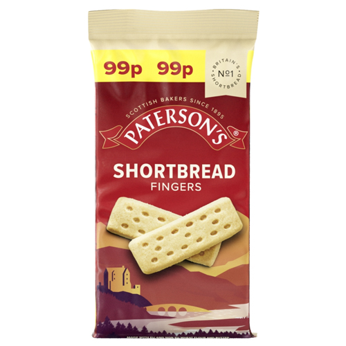 PATERSON'S DELICIOUS SHORTBREAD FINGERS PMP 99P 150G