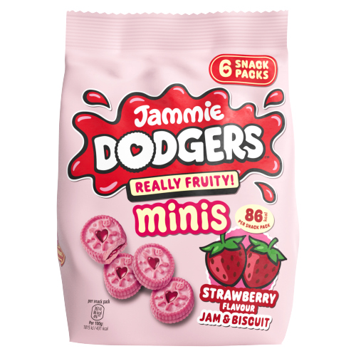 JAMMIE DODGERS REALLY FRUITY STRAWBERRY MINIS 120G