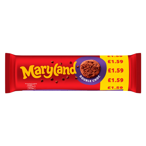 MARYLAND COOKIES DOUBLE CHOCOLATE PMP £1.59 200G