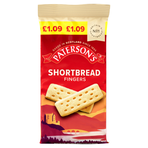 PATERSON'S DELICIOUS SHORTBREAD FINGERS PMP £1.09 150G