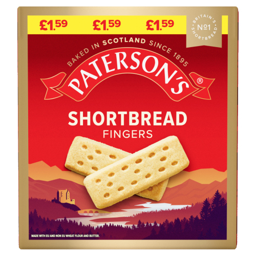 PATERSON’S SHORTBREAD FINGERS PMP £1.59 300G