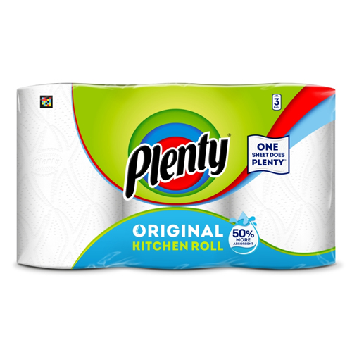PLENTY ORIGINAL KITCHEN ROLL 3 ROLL