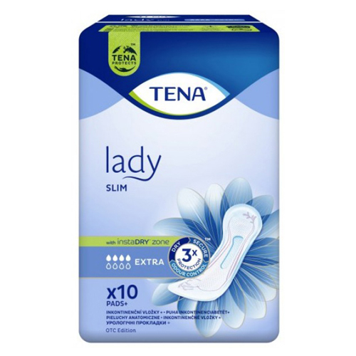 TENA LADY EXTRA HYGIENE PADS 10PK
