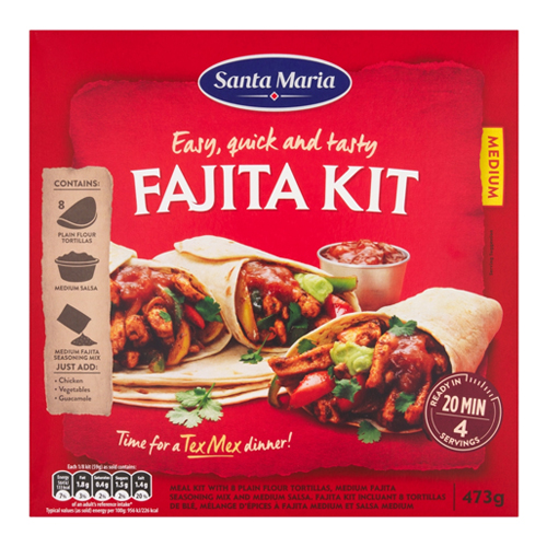SANTA MARIA FAJITA DINNER KIT 473G