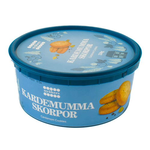 NYAKERS CARDAMON COOKIES IN PLASTIC TUB 350G