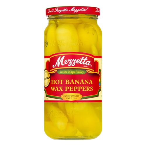 MEZZETTA HOT BANANA WAX PEPPERS 473ML
