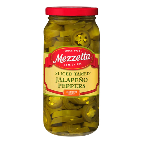MEZZETTA SLICED TAMED JALAPEÑO PEPPERS 425G
