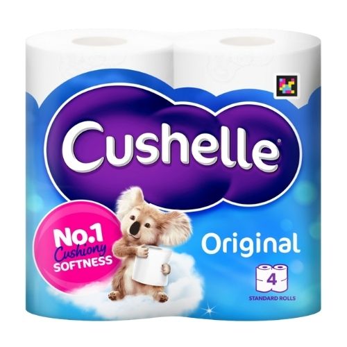 CUSHELLE TOILET TISSUE WHITE 4 ROLL