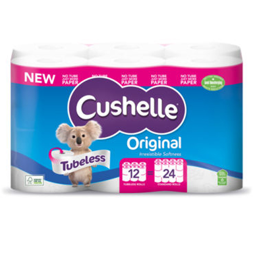 CUSHELLE ORIGINAL TUBELESS 50% LONGER BULK ONLY 12PK