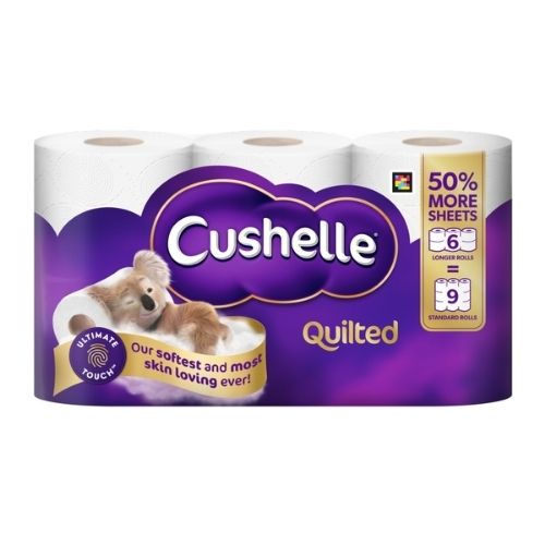 CUSHELLE QUILTED 50% LONGER 6 ROLL