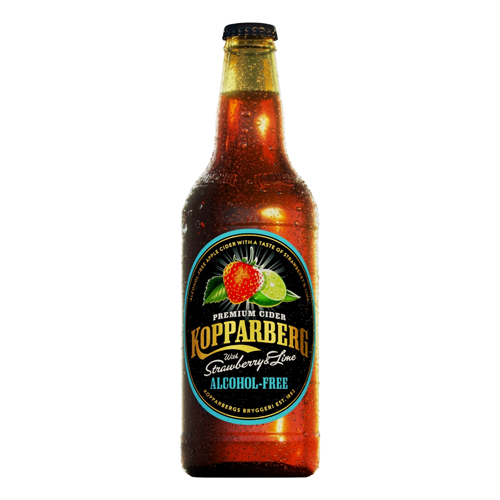 KOPPARBERG PREMIUM CIDER WITH STRAWBERRY & LIME ALCOHOL FREE 500ML