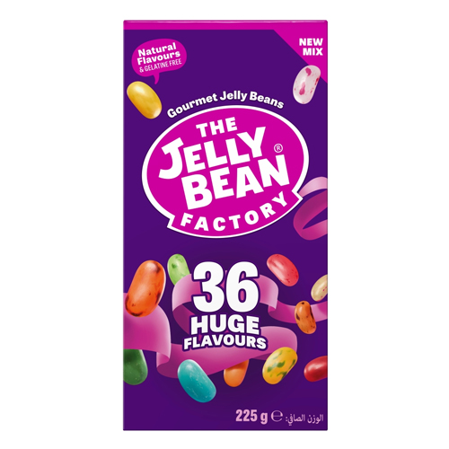JELLY BEAN FACTORY GOURMET 36 HUGE FLAVOURS BOX 225G