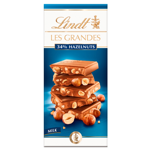LINDT LES GRANDES MILK HAZELNUT 150G