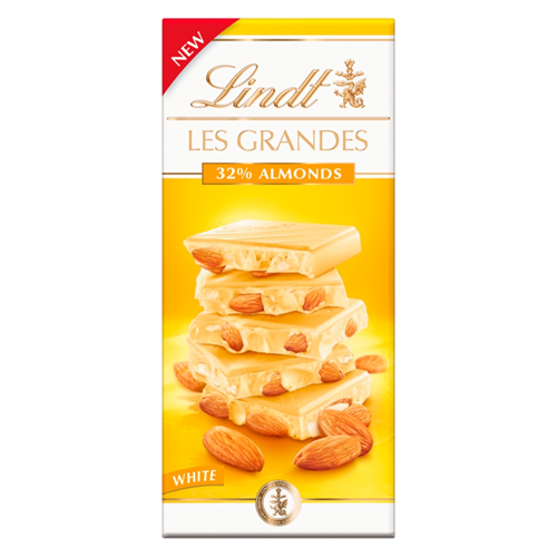 LINDT LES GRANDES WHITE ALMONDS 150G
