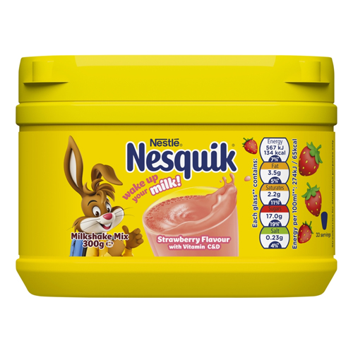 NESQUIK MILKSHAKE POWDER STRAWBERRY 300G