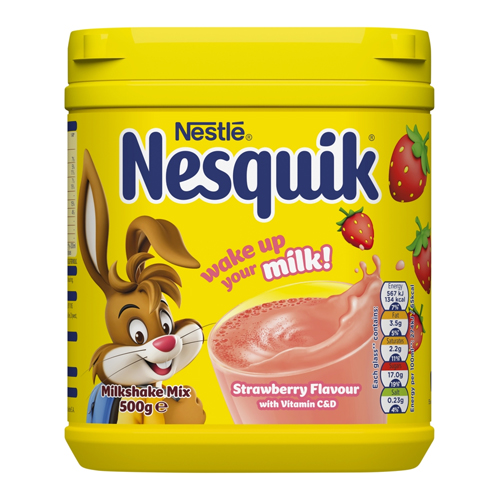 NESQUIK MILKSHAKE POWDER STRAWBERRY 500G