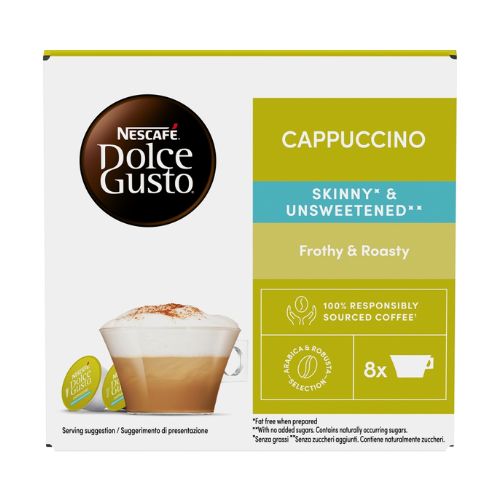 NESCAFE DOLCE GUSTO CAPPUCCINO SKINNY COFFEE 16CAP 161.6G