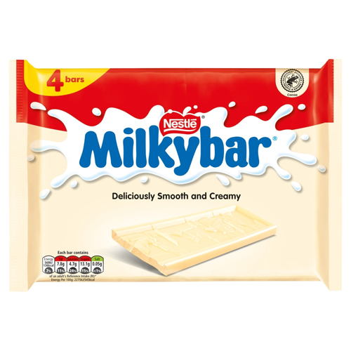 MILKYBAR WHITE CHOCOLATE BAR 4PK 25G