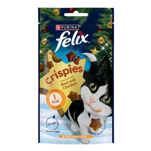 FELIX CRISPIES TREATS FLAVOURED WITH BEEF AND CHICKEN 45G