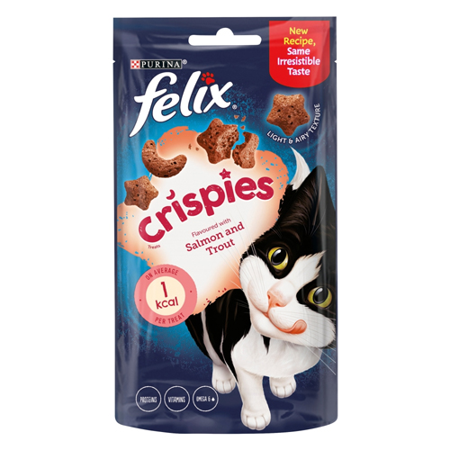 FELIX CRISPIES FLAVOURED WITH SALMON AND TROUT 45G