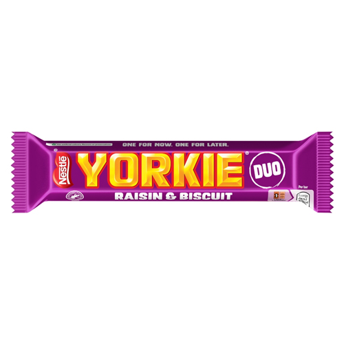 YORKIE RAISIN & BISCUIT CHOCOLATE DUO BAR 66G