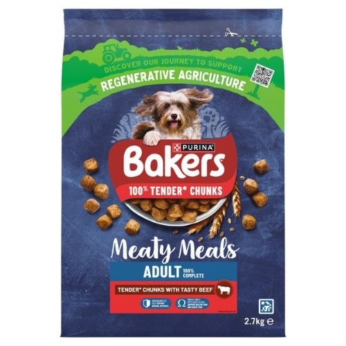 BAKERS MEATY MEALS ADULT BEEF DRY DOG FOOD 2.7KG