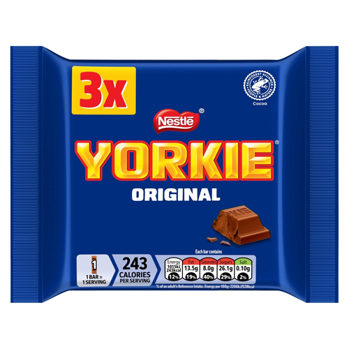 YORKIE MILK CHOCOLATE BAR 3PK 138G