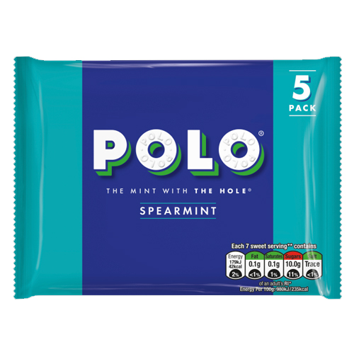 POLO SPEARMINT MINT TUBE 5PK 125G