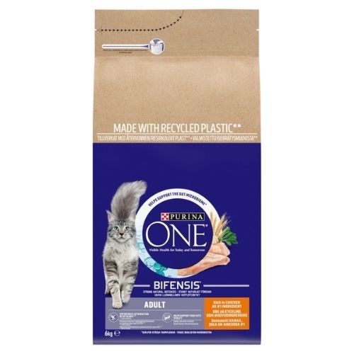 PURINA ONE ADULT DRY CAT FOOD CHICKEN AND WHOLEGRAINS 6KG