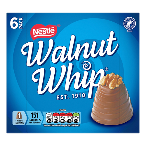 WALNUT WHIP CHOCOLATE 6PK 180G