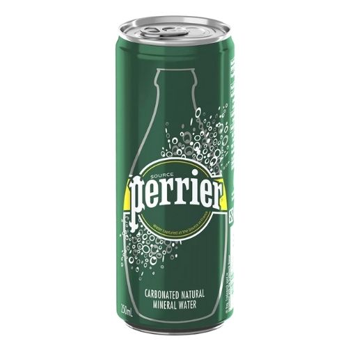 PERRIER SPARKLING NATURAL MINERAL WATER CAN 10PK 250ML