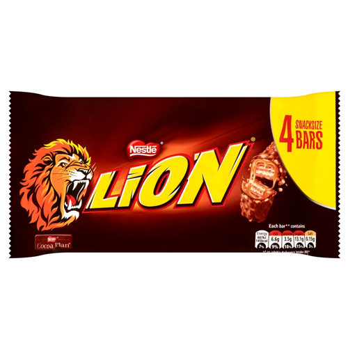 LION MILK CHOCOLATE BAR 4PK 120G