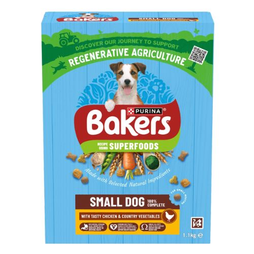 BAKERS SMALL DOG CHICKEN WITH VEGETABLES DRY DOG FOOD 1.1KG