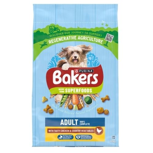 BAKERS ADULT CHICKEN WITH VEGETABLES DRY DOG FOOD 12KG