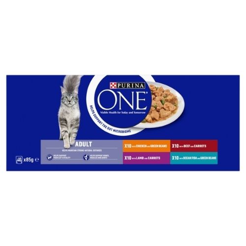 PURINA ONE ADULT CAT FOOD MINI FILLETS IN GRAVY 40PK 85G
