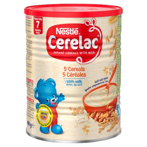 CERELAC 5 CEREALS WITH MILK INFANT CEREAL, 7M+ 400G