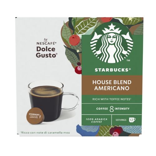 STARBUCKS HOUSE BLEND AMERICANO MEDIUM 12CAP 102G