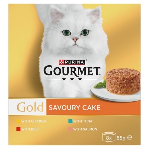 GOURMET GOLD SAVOURY CAKE MEAT 8PK 85G