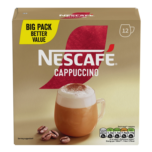 NESCAFE GOLD CAPPUCCINO 12PK 186G