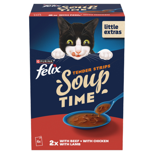 FELIX SOUP STRIPS MIXED FARM SELECTION POUCHES 6PK 48G